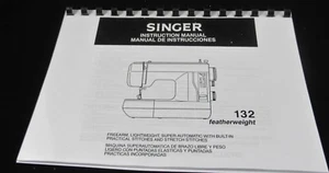 Manual de instrucciones impreso Singer Featherweight 132 guía de usuario A4 o A5 - Imagen 1 de 2