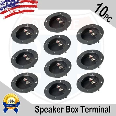 10PC SUBWOOFER SPEAKER ROUND BOX TERMINAL SCREW CUP PLATE CONNECTOR BINDING POST - Image 1 of 3