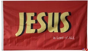 Jesus is lord of all 3x5 flag 3 x 5 Banner Jesus Flag 3X5 Christian's God Flags - Picture 1 of 6