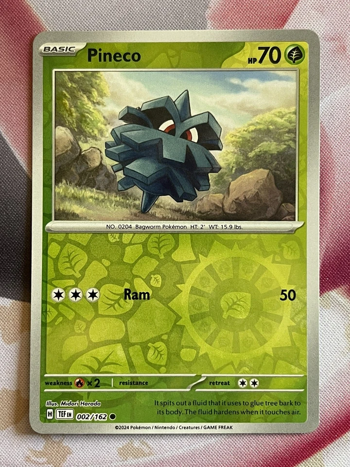 Pokémon TCG Pineco 002/162 SV05: Temporal Forces Reverse Holo Common - Image 1 of 1
