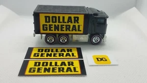 Dollar General- 3 stickers-fits Hot Wheels Hiway Hauler Trailer- Custom Trailer - Picture 1 of 3