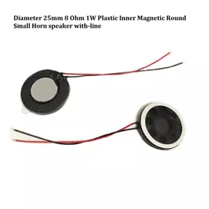 Diámetro 25mm 8 Ohm 1W Plástico Interior Magnético Redondo Pequeño Altavoz Bocina con Línea - Imagen 1 de 4
