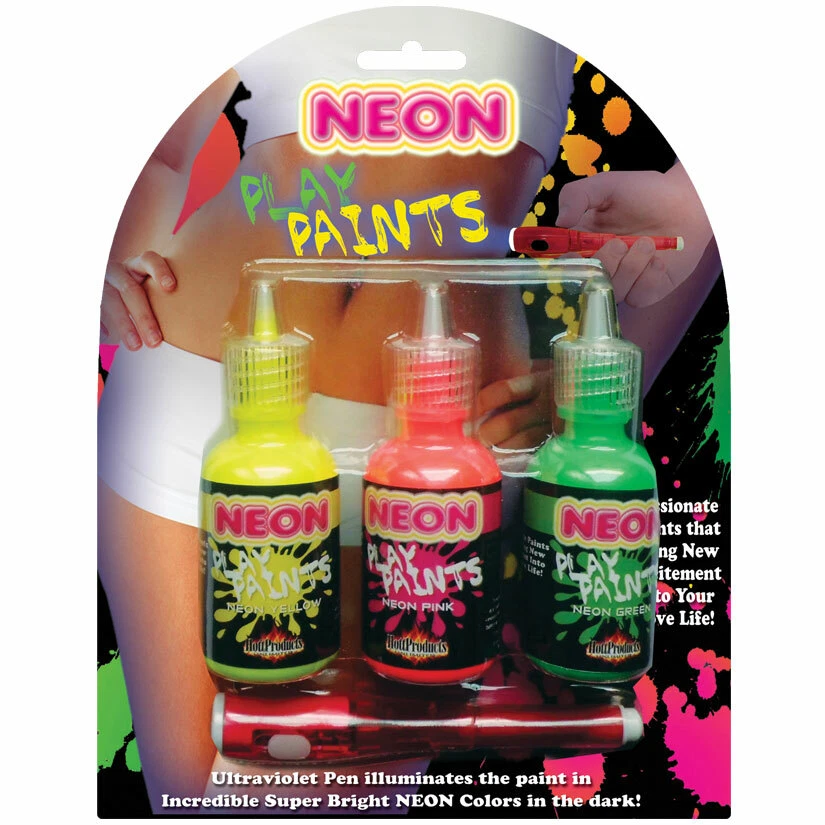 Pintura corporal de neón💋Brillante en la oscuridad Pluma Ultravioleta Juegos previos Fiesta Rave - PACK de 3 Foto 1 de 1