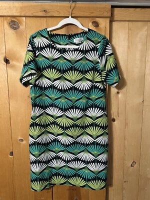 MODCLOTH MOLLY BRACKEN RETRO DAISY FLORAL MOD DRESS GREEN Medium - Image 1 of 4