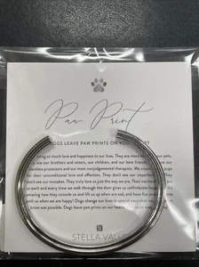 STELLA VALLE PAW PRINT BRACELET. RHODIUM PLATED. - Picture 1 of 3