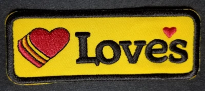 THEPATCHGUY Loves Truck Stop Embroidered Patch worldwide approx 1.5x4"