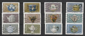 France ~2018~Teapots~ Commemorative Booklet Stamp Set~(12)~Used~ - Picture 1 of 1