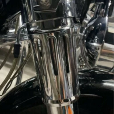 Cubierta deslizante de bota de horquilla cromada apta para Harley Street Road Electra Glide FLHX FLTR Foto 1 de 4