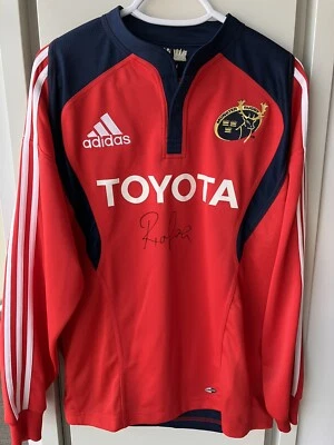 Футболка регби с автографом Ронана О'Гара из Munster Ireland Adidas Jersey Lions LaRochelle - Изображение 1 из 4