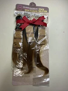 9S + Aliba_100 %_virgin_hair 14"", 16"", 18"" + Verschluss_1 PACKLÖSUNG_#OET1B/30 - Bild 1 von 7
