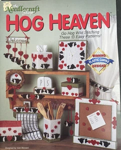 Hog Heaven Plastic Canvas Leaflet By The Needlecraft Shop Pigs AB8 - Picture 1 of 3