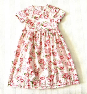 Vintage Talbots Kids Little Girl's Dress, Size 5, Pink Roses - Picture 1 of 11