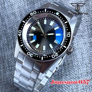 Tandorio 41MM Diver NH35A PT5000 Selfwinding Men's Watch Luminous Domed Sapphire - Picture 1 of 32