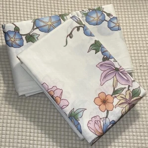 Set 2 federe vintage QUEEN JC Penney floreale Morning Glory Perm Press nuove! - Foto 1 di 5