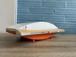 Vintage Kitchen Scale Space Age Mid Century UFO Design Orange Plastic Rare 1970 - Picture 1 of 14