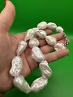 Quality Huge Cream White Cultured Fresh Water Baroque Pearl  necklace  16-18” ❤️