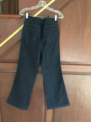 Pantalones de mezclilla CLUB MONACO pierna ancha mujer talla 29 lavado oscuro ocultos doble gancho y barra Foto 1 de 4