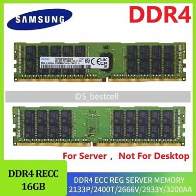 Samsung 16GB DDR4 RAM RDIMM 288Pin RECC Server Speicher 2133 2400 2666 3200 Lot - Bild 1 von 4