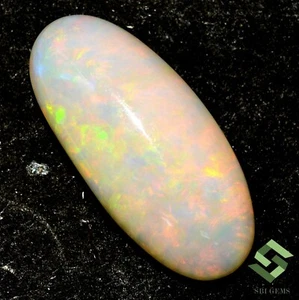 37x17 mm Natural Ethiopian Opal Oval Cabochon 36.88 CTS Multi Fire Loose Gems - Picture 1 of 8