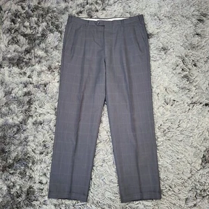 Christian Dior Monsieur Anzughose Herren 36 x 31 grau kariert mittelhoher Bund Saum - Bild 1 von 20