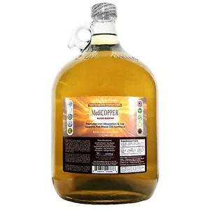 MediCOPPER® Blood Booster True Colloidal Copper CuNP Nutrient: 1 Gal in Glass - Picture 1 of 11