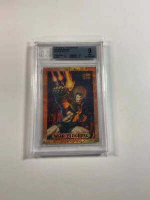 1994 MARVEL MASTERPIECES BRONZE HOLOFOIL #10 WAR MACHINE BGS 9 MINT !! - Image 1 of 2