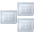 3 PCS Square Photo Frame Mold Silicone Gummy Molds Resin