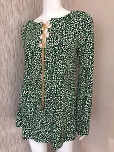 MICHAEL KORS TUNIC TOP FLARED SLEEVE / GOLD CHAIN SIZE S UK 10-12 RETAIL £165 - Picture 1 of 11