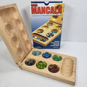 Wood Mancala Game of Collecting Gemstones Pressman Complete Game Ages 6+ - Picture 1 of 12