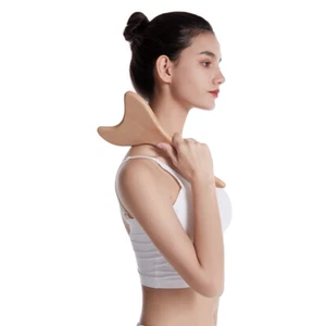 Fork Shaped Gua Sha Wood Wooden Gua Sha Massage Tool Board Scraping Spa - Picture 1 of 8