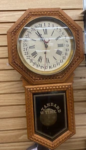 Ingraham "Hartford" Long Drop Gilbert School House Style Wall Clock Works - Picture 1 of 10