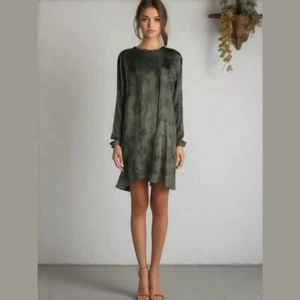 Maurices 24/7 Dress Womens Plus Size Green Black Floral Print Knee Length - Picture 1 of 11