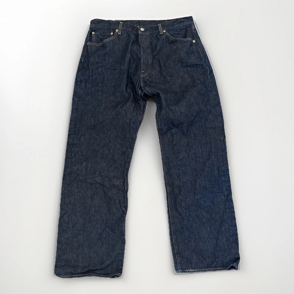 Jeans Levi's 501 Para Hombre 38x32 Pierna Recta Denim Crudo Botón Mosca Hecho en México Foto 1 de 4