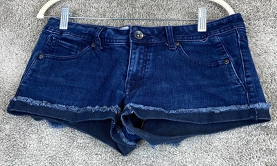 Liberated By Volcom Inc. Denim Shorts Women's Size 7 Blue Low Rise 5-Pocket - Image 1 of 4