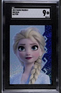 2019 Disney Frozen 2 #65 SGC 9 Mint Glitter Refractor *Super Rare* Elsa - Picture 1 of 2