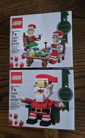 LEGO Holiday  Santa Claus 40206  and Christmas Elves 40205 NIB Retired