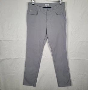 Peter Millar Pants Mens 34x34 eb66 Performance Gale Grey Golf Casual Five Pocket - Picture 1 of 12