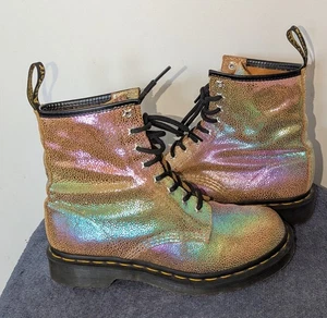 Stivali Doc Martens 1460 Rainbow Ray donna taglia 6 stringati combattimento multicolore - Foto 1 di 14