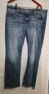 BKE Buckle Jeans Mens 38x32 Blue Derek Stretch Distressed Western Rockabilly - Picture 1 of 8