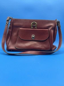 Vintage 70s ETIENNE AIGNER Handmade Leather Handbag Shoulder Bag Burgundy - Picture 1 of 10