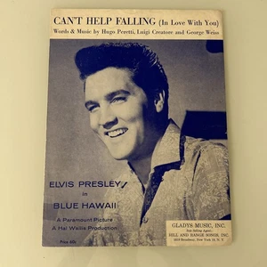 Elvis Presley Sheet Music Can't Help Falling In Love With You 1961 - Picture 1 of 4