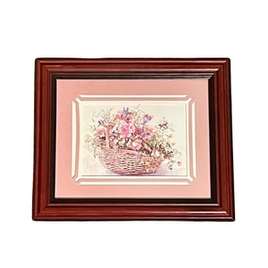 Vintage Signed Jodi Jensen Watercolor Print Wood Framed Matted Behind Glass NOS - Picture 1 of 9