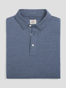 Faherty Movement Polo Shirt Men's XXL Short Sleeves Sea Navy Melange $118 NWT - Picture 1 of 8