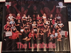 Chicago Bulls - The Luvabulls VINTAGE RARE 1990s Poster - NBA Miller Lite Beer - Bild 1 von 5