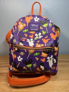 Loungefly Disney Mickey Mouse Halloween Leckereien Süßigkeiten Mini Rucksack Tasche Handtasche - Bild 1 von 18