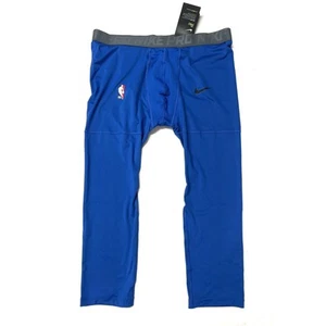 Nike Pro NBA 3/4 Compression Tights Pants Blue Mens Size 3XL Blue AT9764-480 3X - Picture 1 of 8