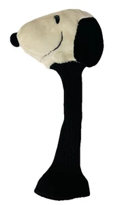 Vintage Peanuts Snoopy Golfschläger Kopfbedeckung Plüsch weiß schwarz UFS süß! - Bild 1 von 9