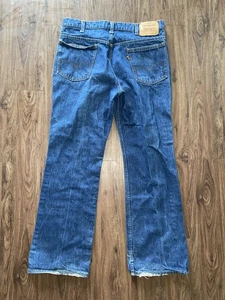 Vintage Levis 517 Jeans Mens 36x31 Bootcut USA Orange Tab 90s Distressed Denim - Picture 1 of 8