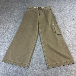 Vintage Gv Womens Cargo Pants Wide Leg Baggy Skater 30 32 UK 10 Brown Tan Grunge - Picture 1 of 13