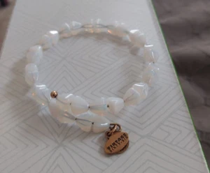 Alex & Ani Gold Weißglas Wickelarmband Vintage 66 - Bild 1 von 2